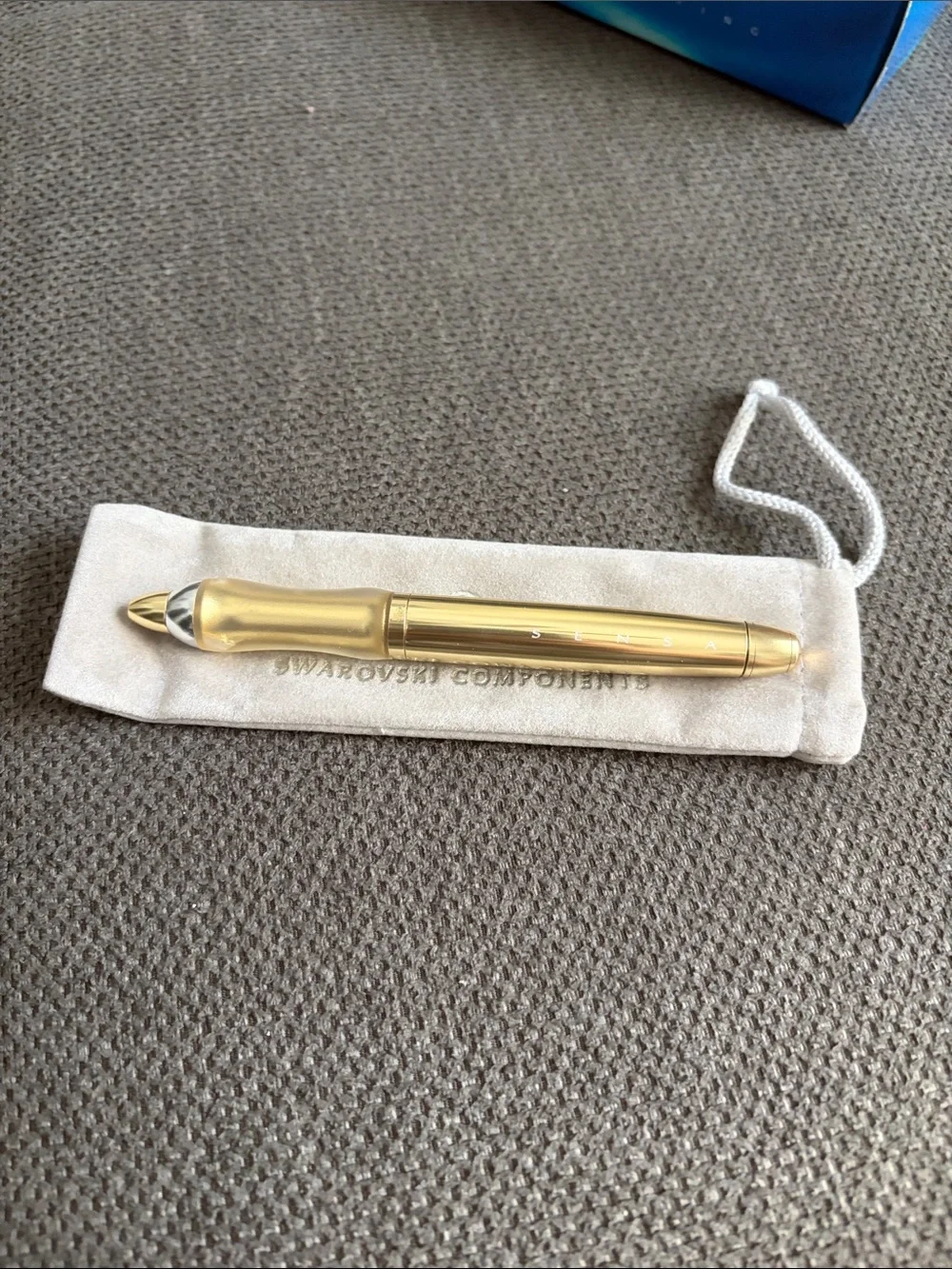 Vintage SENSA Gold Pen Swarovski Crystal Components w/ Pouch
